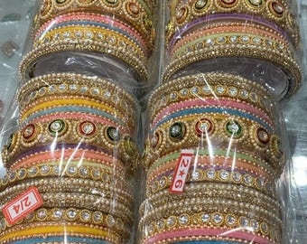Multi Color Indian Bangles Set: Jago Wedding bangles