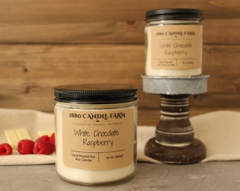 White Chocolate Raspberry| Handmade Soy Wax Candle 8 oz Candle| 12 oz candle| Dessert Scent| Mothers Day Gift