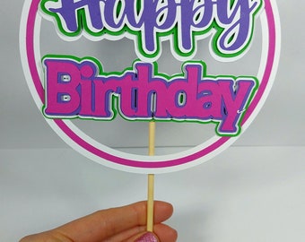 Happy Birthday Cake Topper