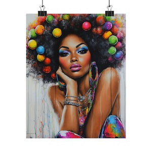 Vibrant African American Wall Art, Bohemian Home Decor