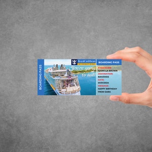 Editable Royal Caribbean Cruise Surprise Tickets Templates, Printable ...