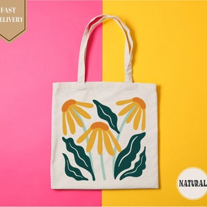 Flower Tote Bag, Floral Tote Bag, Wildflower Tote Bag, Eco Friendly Bag, Aesthetic Tote Bag, Cute Tote Bag, Gift For Plant Lover Tote Bag