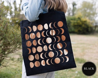 Moon Phases Tote Bag, Celestial Tote Bag, Moon Tote Bag, Triple Moon Tote Bag, Witchy Tote Bag, Moon Lover Tote Bag, Mother Tote Bag Gift