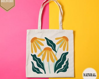 Flower Tote Bag, Floral Tote Bag, Wildflower Tote Bag, Eco Friendly Bag, Aesthetic Tote Bag, Cute Tote Bag, Gift For Plant Lover Tote Bag