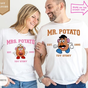 Custom Mr And Mrs Shirt, Toy Story Shirt, Potato Family Head Shirt, Couple Shirts, Cute Mrs Potato Head Shirt,  Honeymoon Matching Shirts