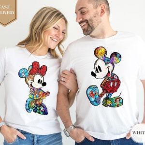 Disney Couples Mickey And Minnie Mouse Classic T-shirt, Mickey And Minnie Matching Tee, Magic Kingdom Family Shirt, Disney Trip Couple Shirt