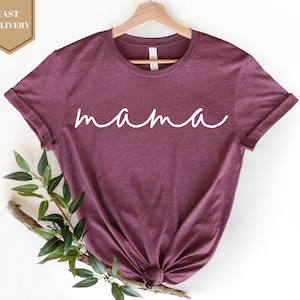 Mama T-Shirt, Minimalist Mama Shirt, Mothers Day Shirt, Mother T-shirt, Mom Gift Shirt, Mama Shirts, Mommy Shirts, Mothers Day Gift Shirt image 1