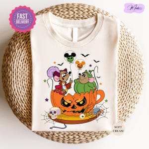 Gus Gus & Jaq Mouse Halloween Teacup Pumpkin Shirt, Disney Halloween Shirt, Bibbidi Bobbidi Boo Halloween Shirt, Cinderella Halloween Shirt