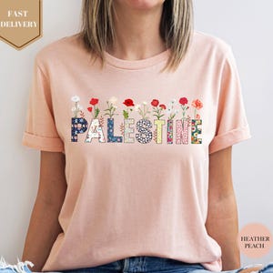 Free Gaza Palestine Shirt, Free Palestine Shirt, Flower Palestine Shirt, Stand With Palestine Shirt, Palestine Flag Shirt, Floral Palestine