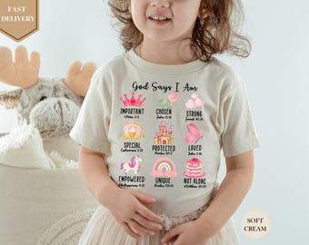 God Says I Am Shirt, Christian Shirt, Bible Verse Shirt, Christian Shirt For Kid, Toddler Bible Verse Shirt, Faith Kids Shirt, Jesus Shirt