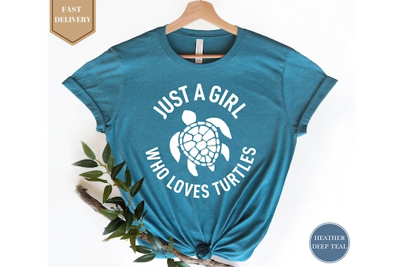 Just A Girl Who Loves Turtles, Turtle Shirt, Turtle Lover, Turtle Shirts, Turtle Tshirt, Sea Turtle, Turtle Lover Gift, Animal Tshirt