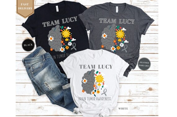 Brain Tumor Warrior Shirt, Brain Cancer Awareness Shirt, Brain Cancer Support Shirt, Brain Cancer Survivor Shirt, Brain Cancer Gray Ribbon