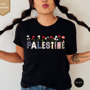 Free Gaza Palestine Shirt, Free Palestine Shirt, Flower Palestine Shirt, Stand With Palestine Shirt, Palestine Flag Shirt, Floral Palestine