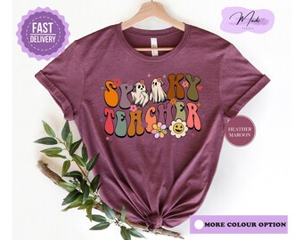 Spooky Teacher Shirt, Halloween Teacher Tshirt, Teacher Crew Shirt, Spooky Shirt, Teacher Shirt, Halloween Gift For Teacher, Spooky Gift
