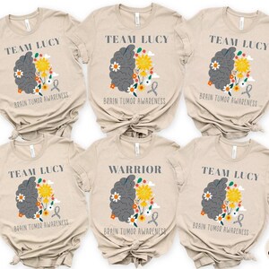 Brain Tumor Warrior Shirt, Brain Cancer Awareness Shirt, Brain Cancer Support Shirt, Brain Cancer Survivor Shirt, Brain Cancer Gray Ribbon image 3