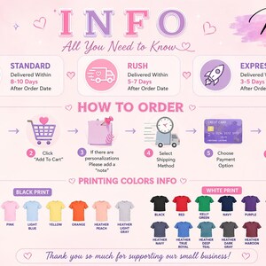 a pink poster with a bunch of different things on it