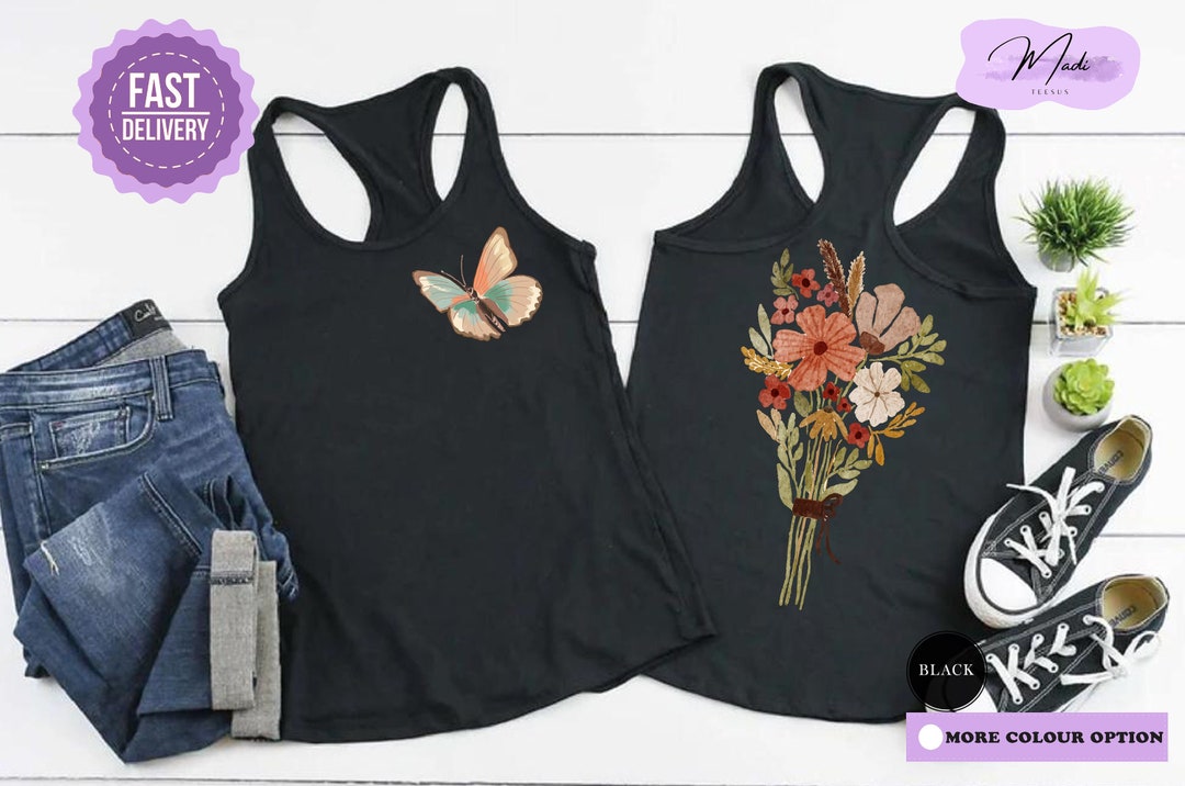 Floral Butterfly Short & Tank Set main image 1