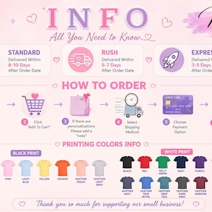 a pink poster with a bunch of different things on it