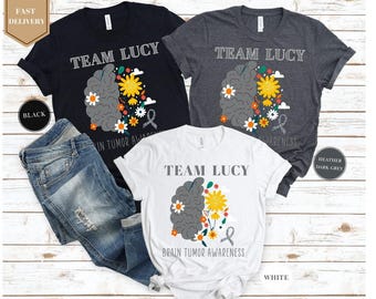 Brain Tumor Warrior Shirt, Brain Cancer Awareness Shirt, Brain Cancer Support Shirt, Brain Cancer Survivor Shirt, Brain Cancer Gray Ribbon