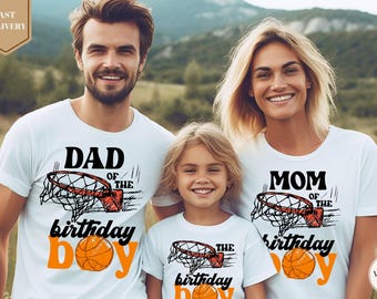 Birthday Boy shirt, Basketball Birthday Party Shirt, Custom Birthday Boy Shirt, Family Birthday Shirt, Personalized Birthday Boy Shirt