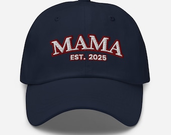 Gorra bordada para papá (est. 2025): gorra minimalista para mamá primeriza, regalo para el Día de la Madre, gorra personalizada para mamá.