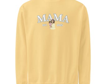 Sudadera de cuello redondo para mamás establecidas en 2025 / Sudadera para mamás primerizas, mamás, Día de la Madre, suéter de colores cómodos