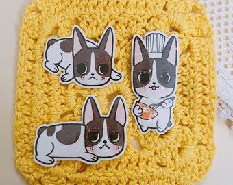 Mickey the Frenchie Stickers | Holo Glitter