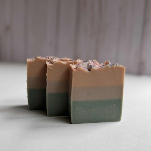 Goat Milk Soap Tallow Soap Handcrafted Artisan Cold Process Natural Single Bar | Bisexual Pride | Orange & Lemon