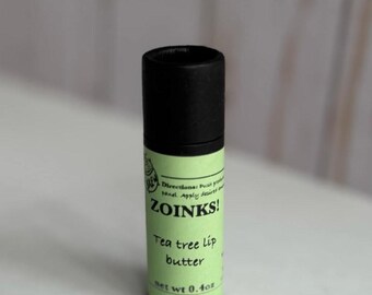Bálsamo labial de cera de abejas, manteca labial, artesanal, natural, tubo único / Árbol de té