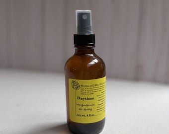 Aceite de magnesio en aerosol vegano, artesanal, natural, en una sola botella / Menta e incienso