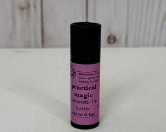 Bálsamo labial de cera de abeja, manteca labial artesanal, tubo individual natural / Lavanda
