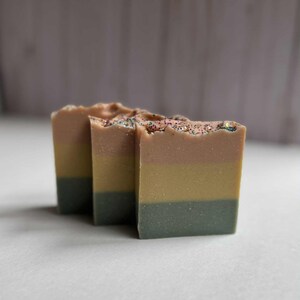 Goat Milk Soap Tallow Soap Handcrafted Artisan Cold Process Natural Single Bar | Pansexual Pride | Orange & Lemon