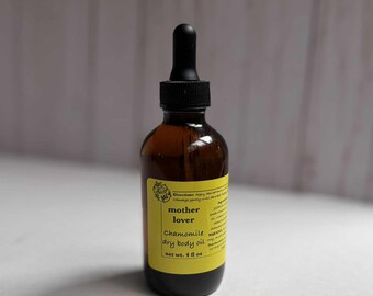 Aceite Corporal Seco Vegano Artesanal Natural Botella Individual / Manzanilla