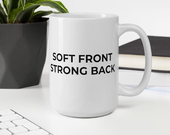 Taza con frente suave y dorso resistente: Taza de café con frase de liderazgo (15 oz)