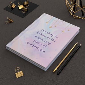 BTS Magic Shop Quote Hardcover Journal, Bullet Notebook, Kpop Fan Gift, BTS J-Hope RM Suga Jimin Jungkook V Jin, Bangtan Boys Lyrics