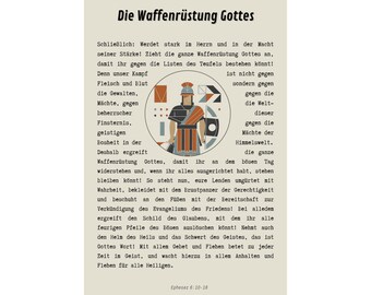 Die Waffenrüstung Gottes - Poster, vertikal, matt (deutsch/german)
