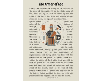 Die Rüstung Gottes - Christliches Poster, matt, vertikal