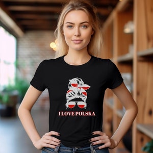 Polish Girl T-Shirt. I love Polska tee. Perfect gift for your female Polish friend zdjęcie 4