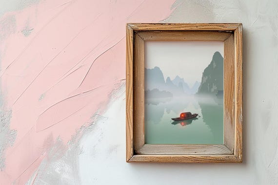 Karst Mountain River Print