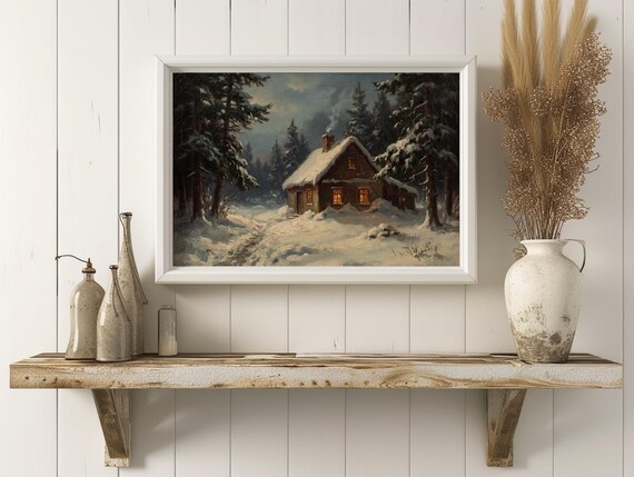 Vintage Christmas Painting