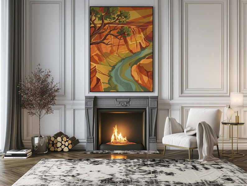 Mid Century Canyon Wall Art