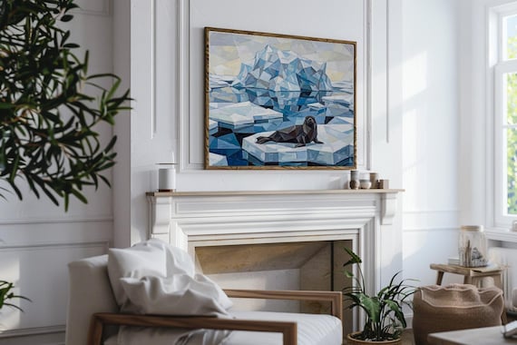 Christmas Gift Cubist Iceberg Printable