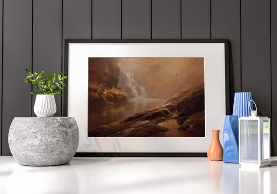 Thanksgiving Autumn Waterfall Print