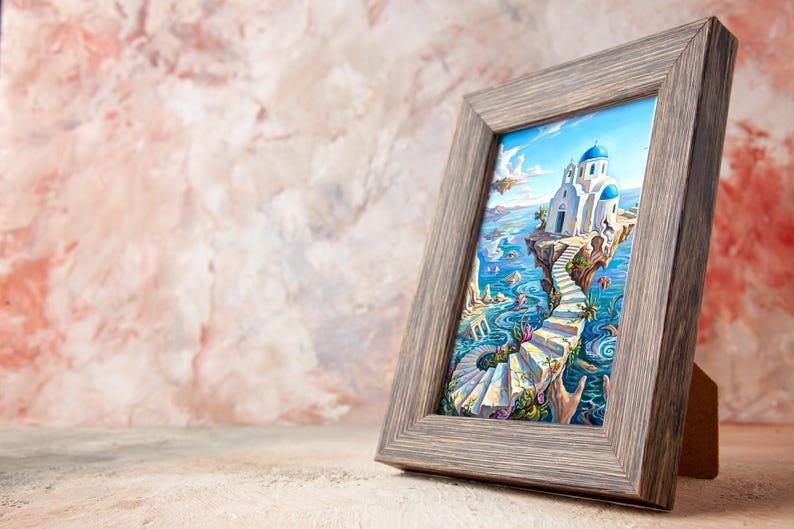 Surreal Santorini Wall Art