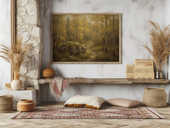 Thanksgiving Autumn Aspen Forest Printable Wall Art