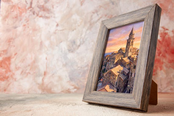 Coastal Village Sunset Print