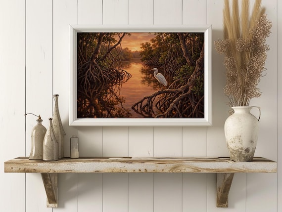 Mangrove Sunset Wall Art