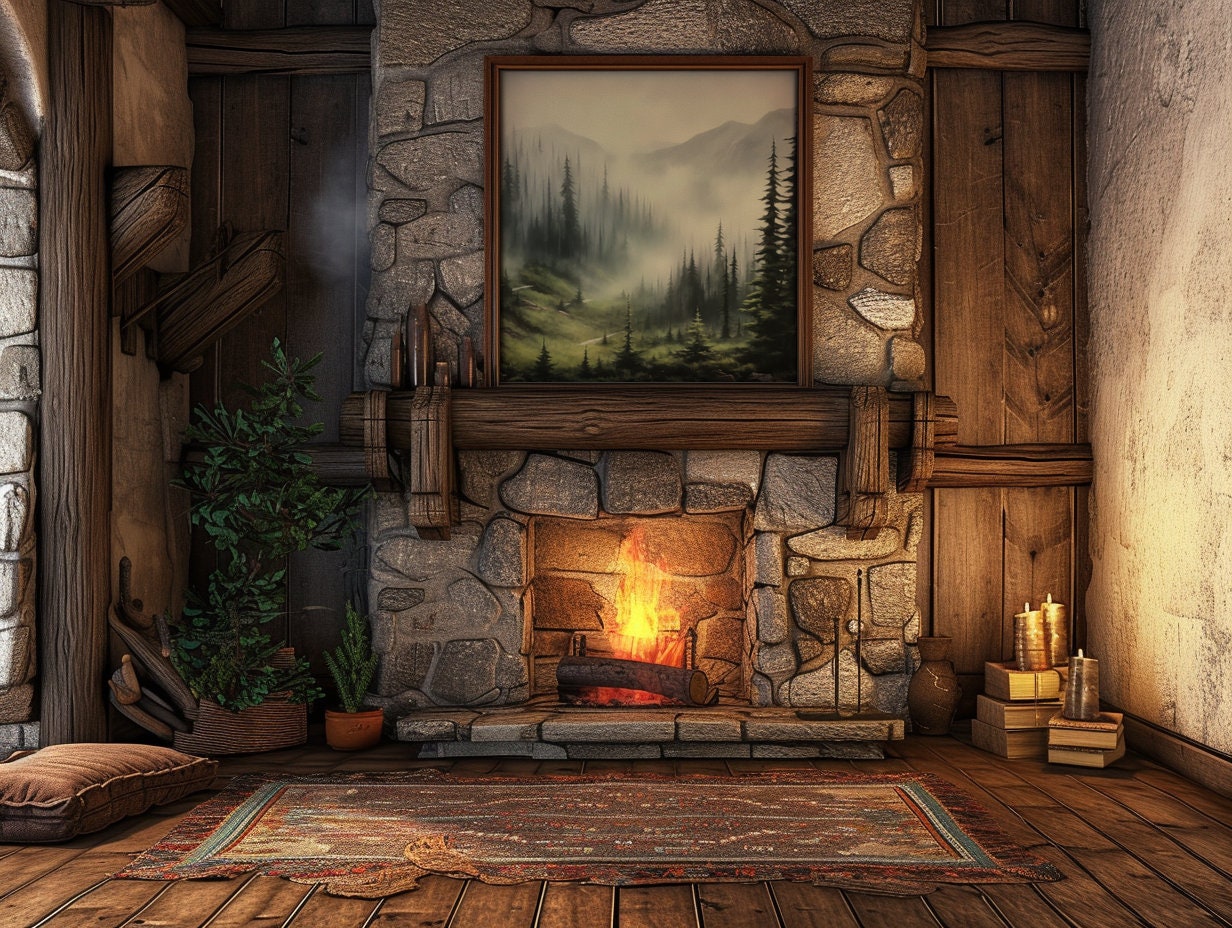 Mystic Forest Serenade Digital Print Enchanting Landscape Nature Wall