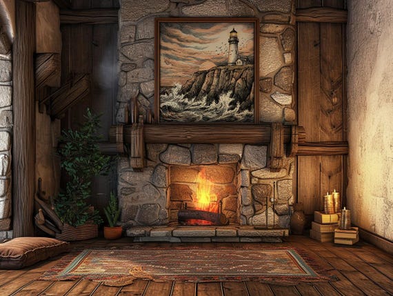 Lighthouse Cliff Print