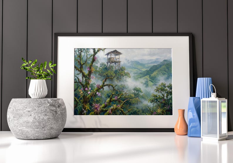 Misty Cloud Forest Wall Art
